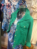 Made in Italy linen jacket denim jacket style