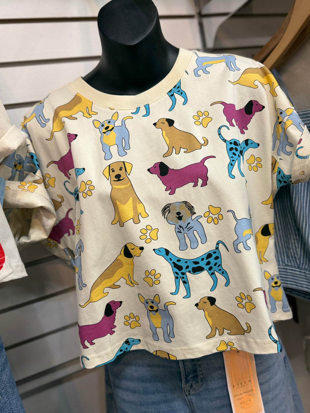 Dog cotton crop t-shirt