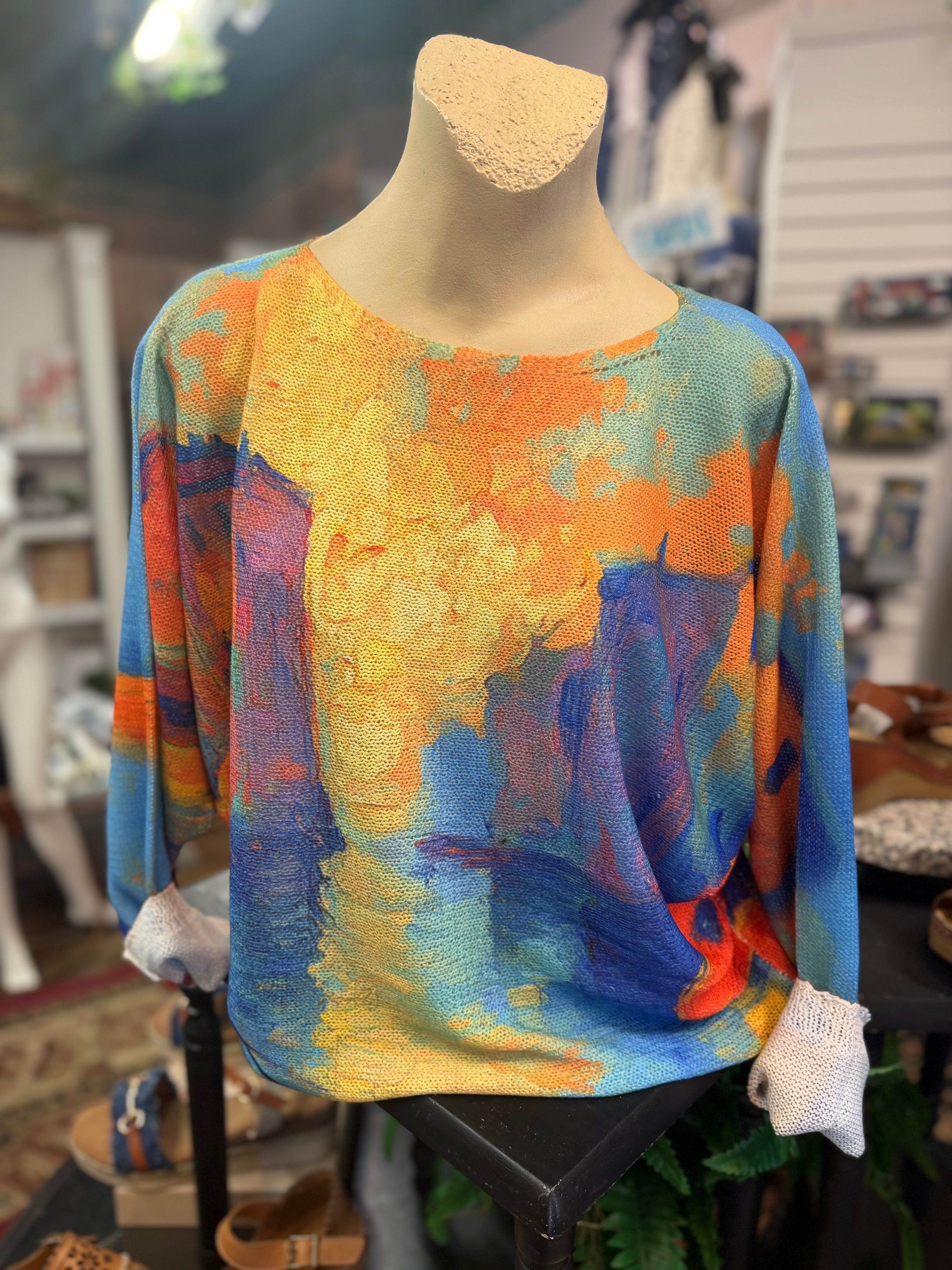 Colorful lightweight sweater