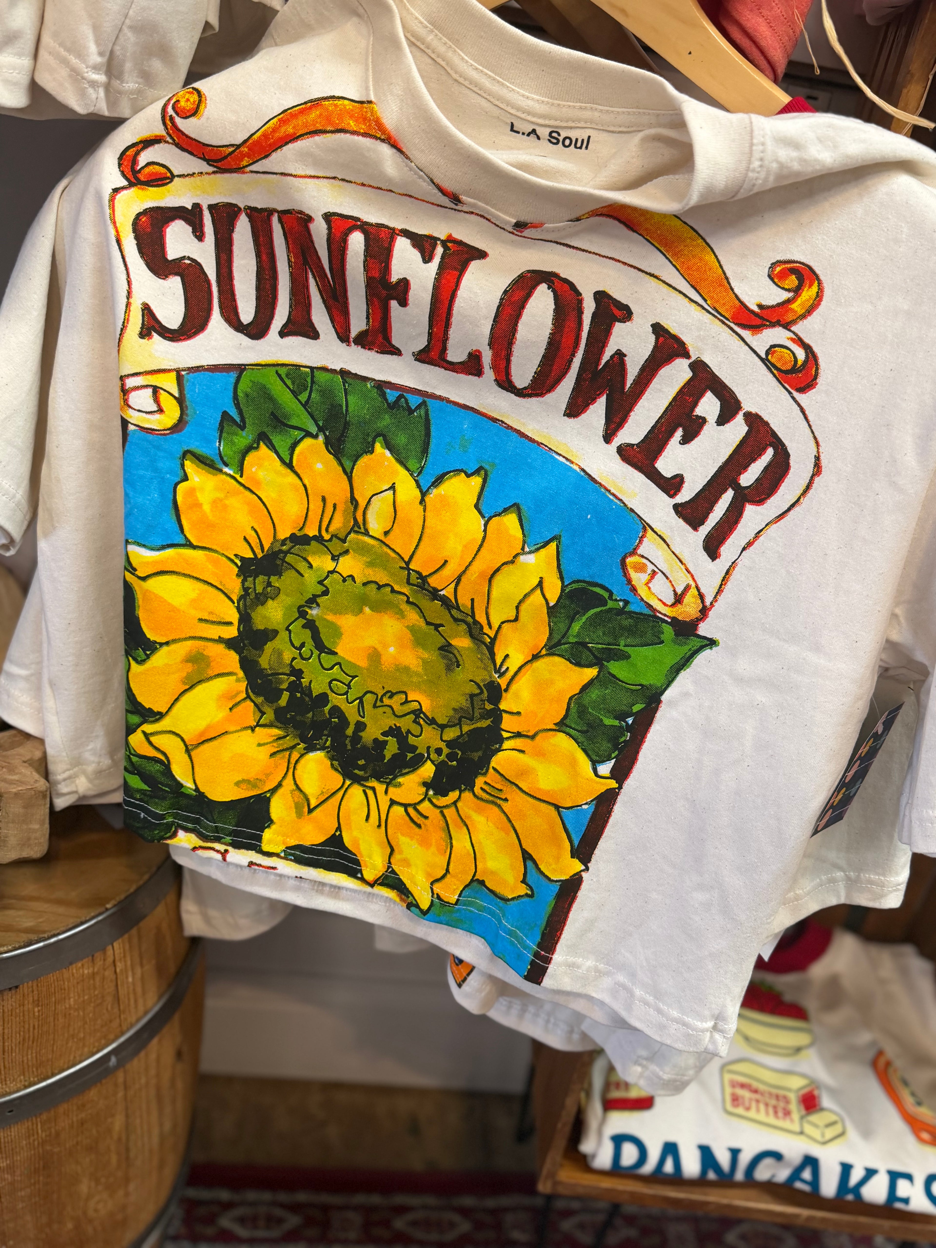 Sunflower graphic crop t-shirt