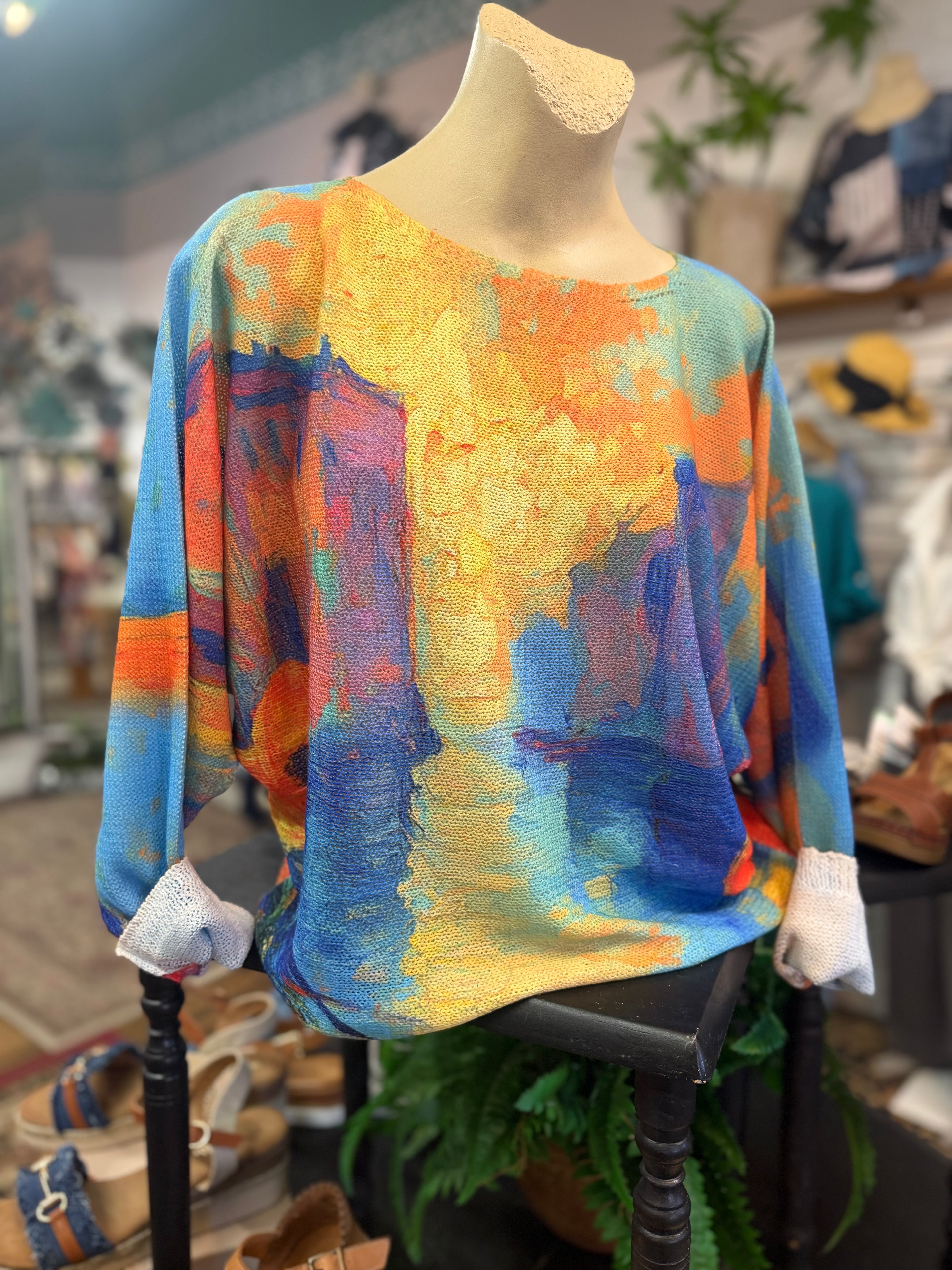 Colorful lightweight sweater