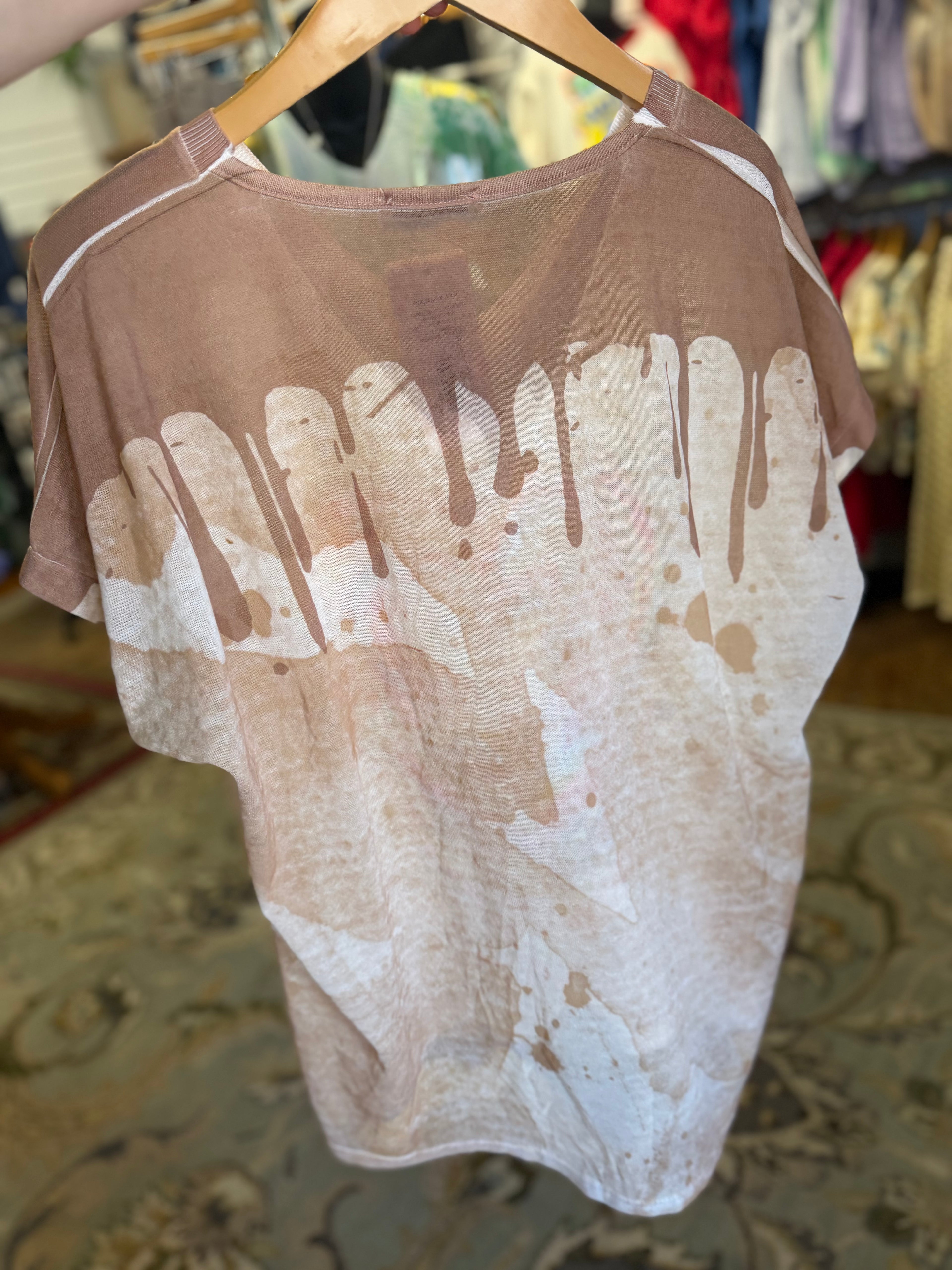 Made in Italy print heart top