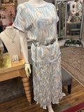 Subtle print broomskirt