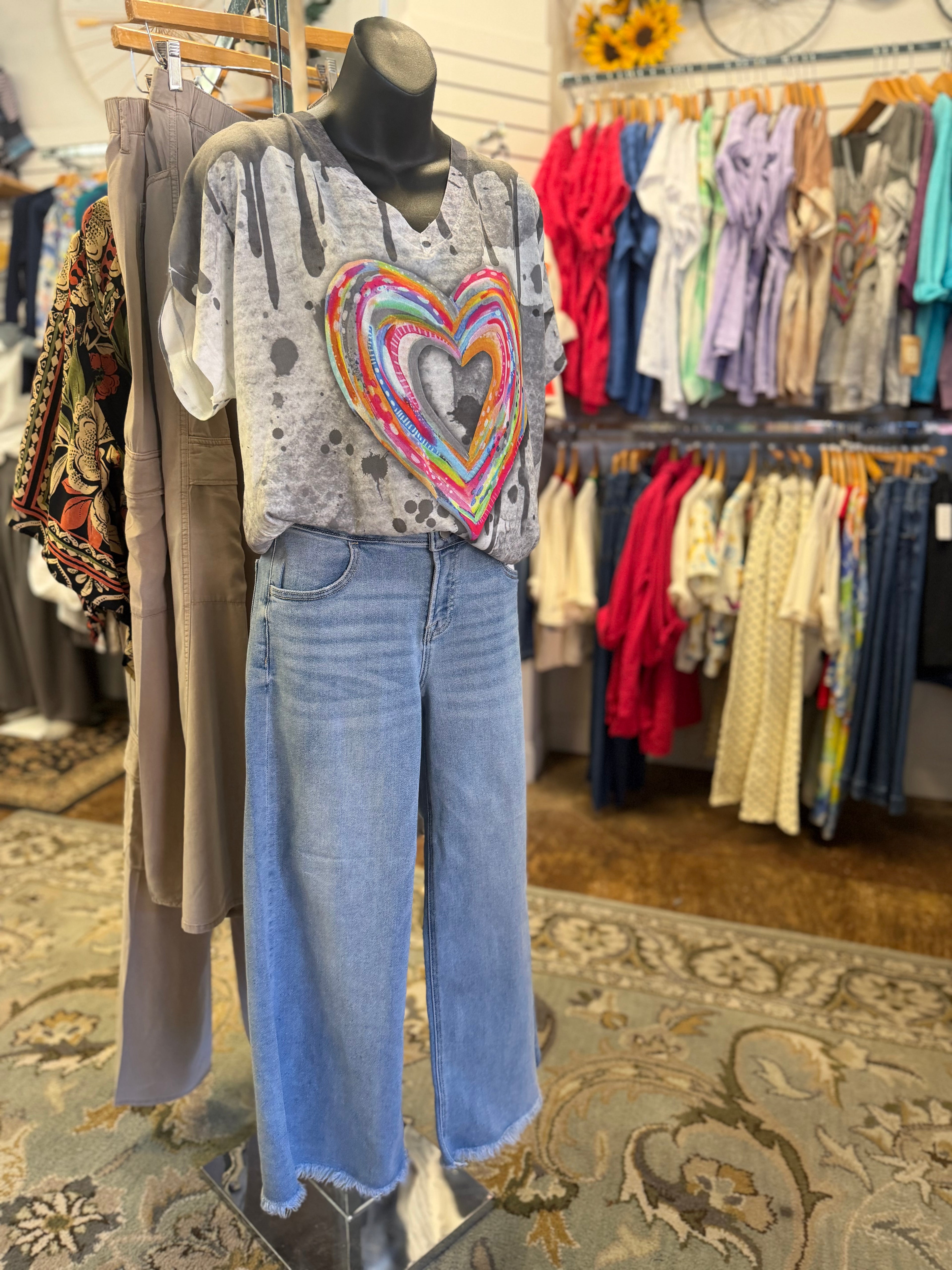 Made in Italy print heart top