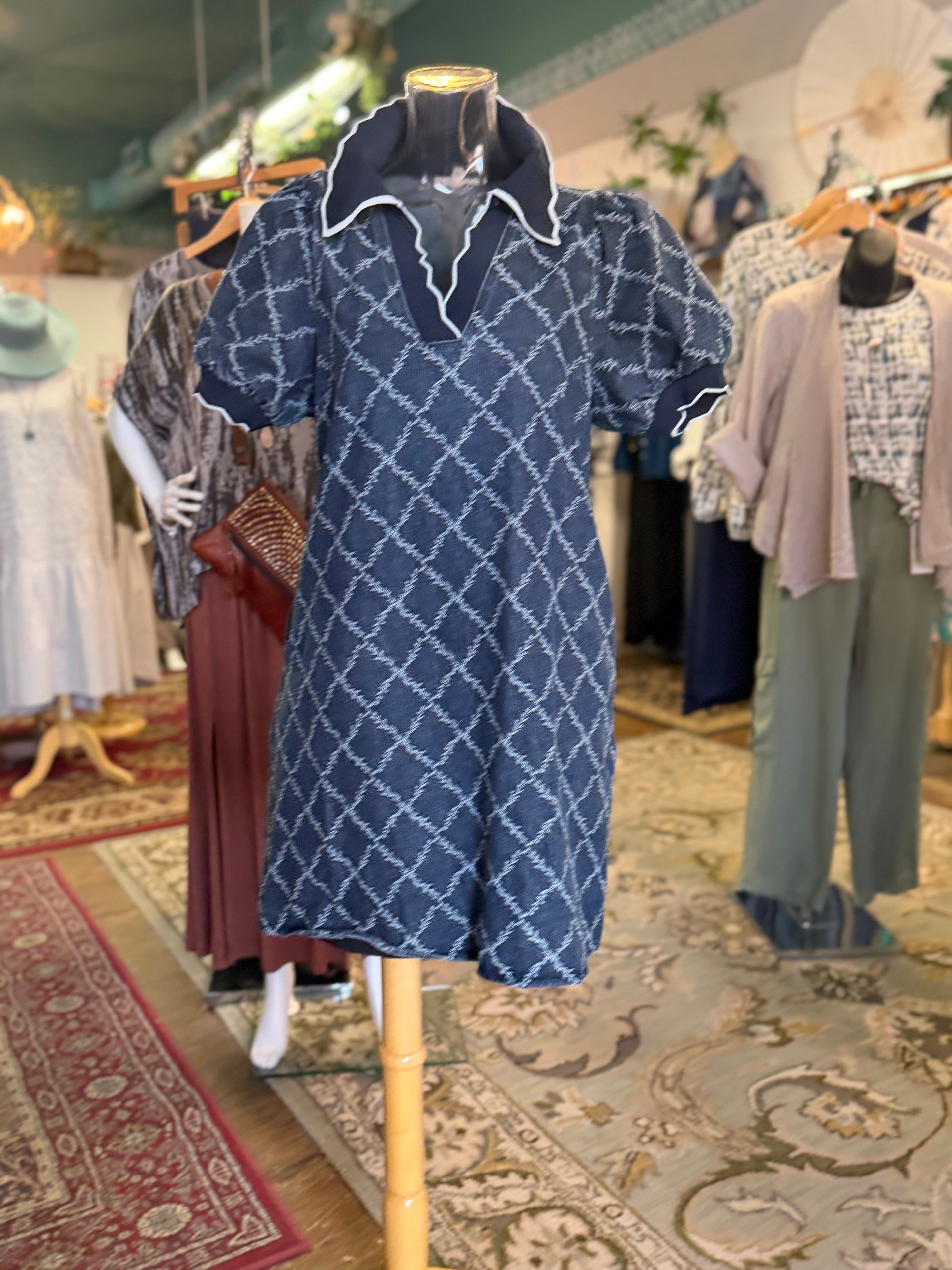 short sleeve denim dress